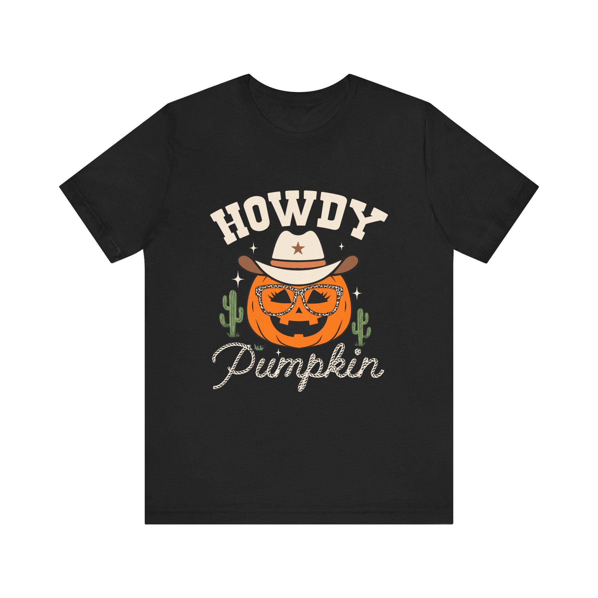 Howdy Pumpkin Halloween Western Cowgirl T-Shirt