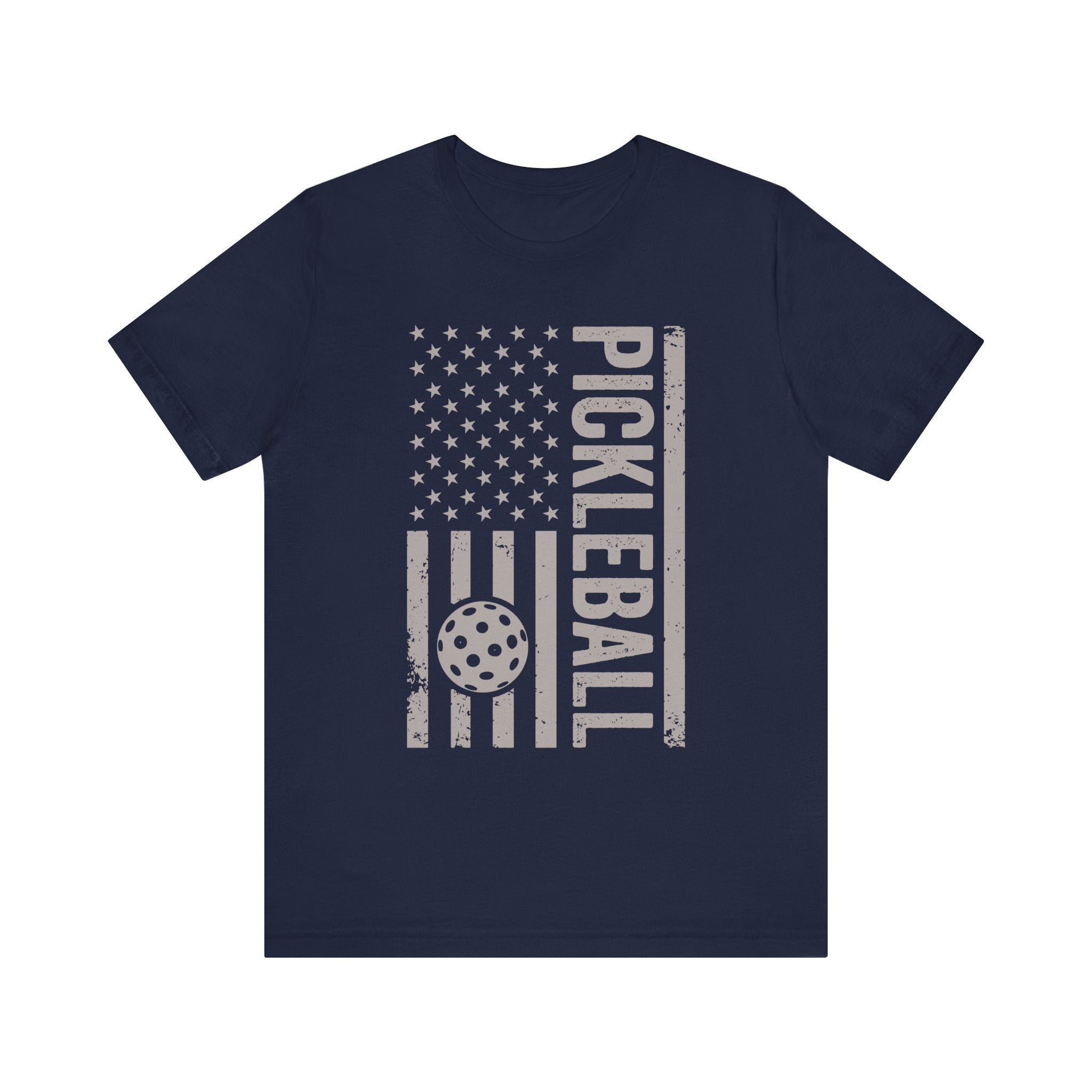 Retro Pickleball USA Flag T-Shirt