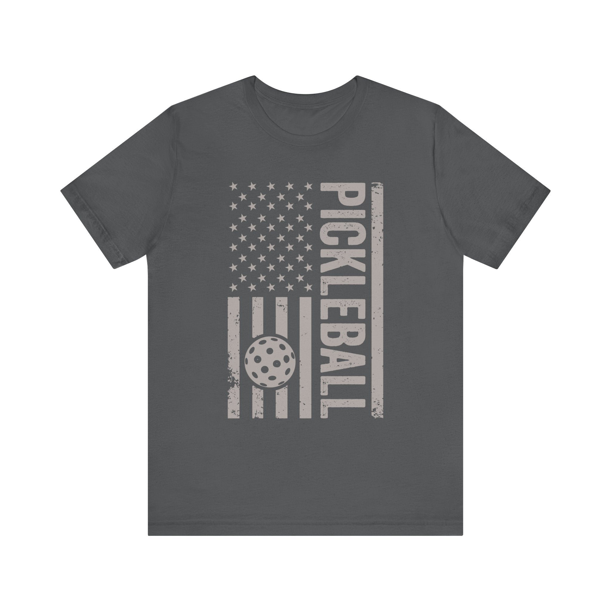 Retro Pickleball USA Flag T-Shirt
