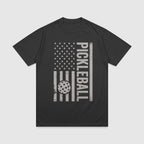 Retro Pickleball USA Flag - Pickleball T-Shirt